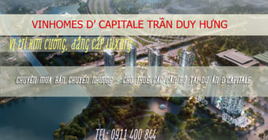 Quỹ căn hộ bán cắt lỗ tại Vinhomes D’Capitale Trần Duy Hưng – 2022